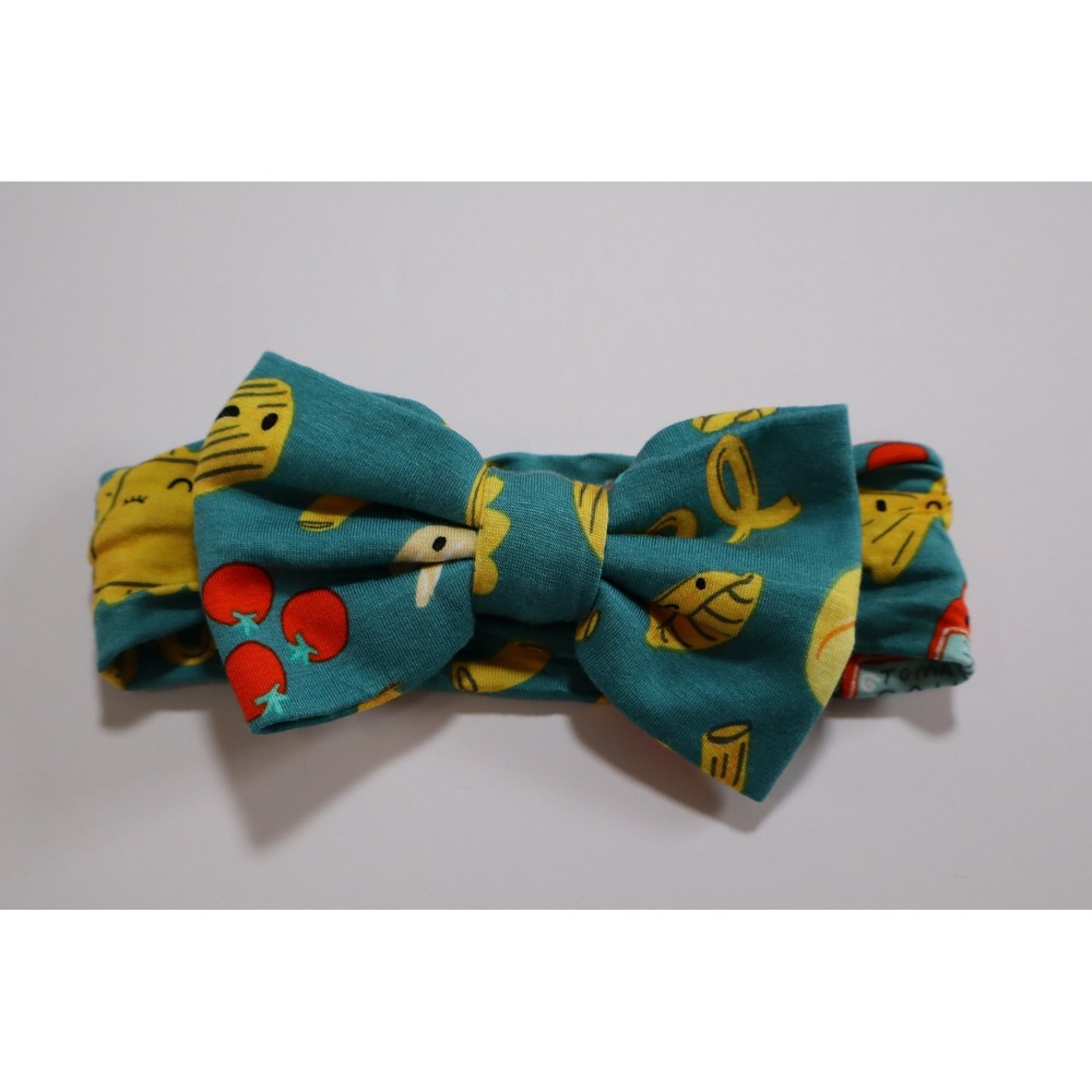 Little Sleepies Pasta Party Bow Headband Bamboo NB-3T